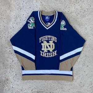 Vintage Notre Dame Fighting Irish Starter College Hockey 90s Sportswear Size XL